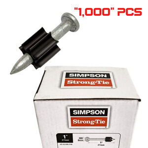 1,000ct. Simpson Strong-Tie PDPA-100 1" x .157 Drive Pins POWDER ACTUATED